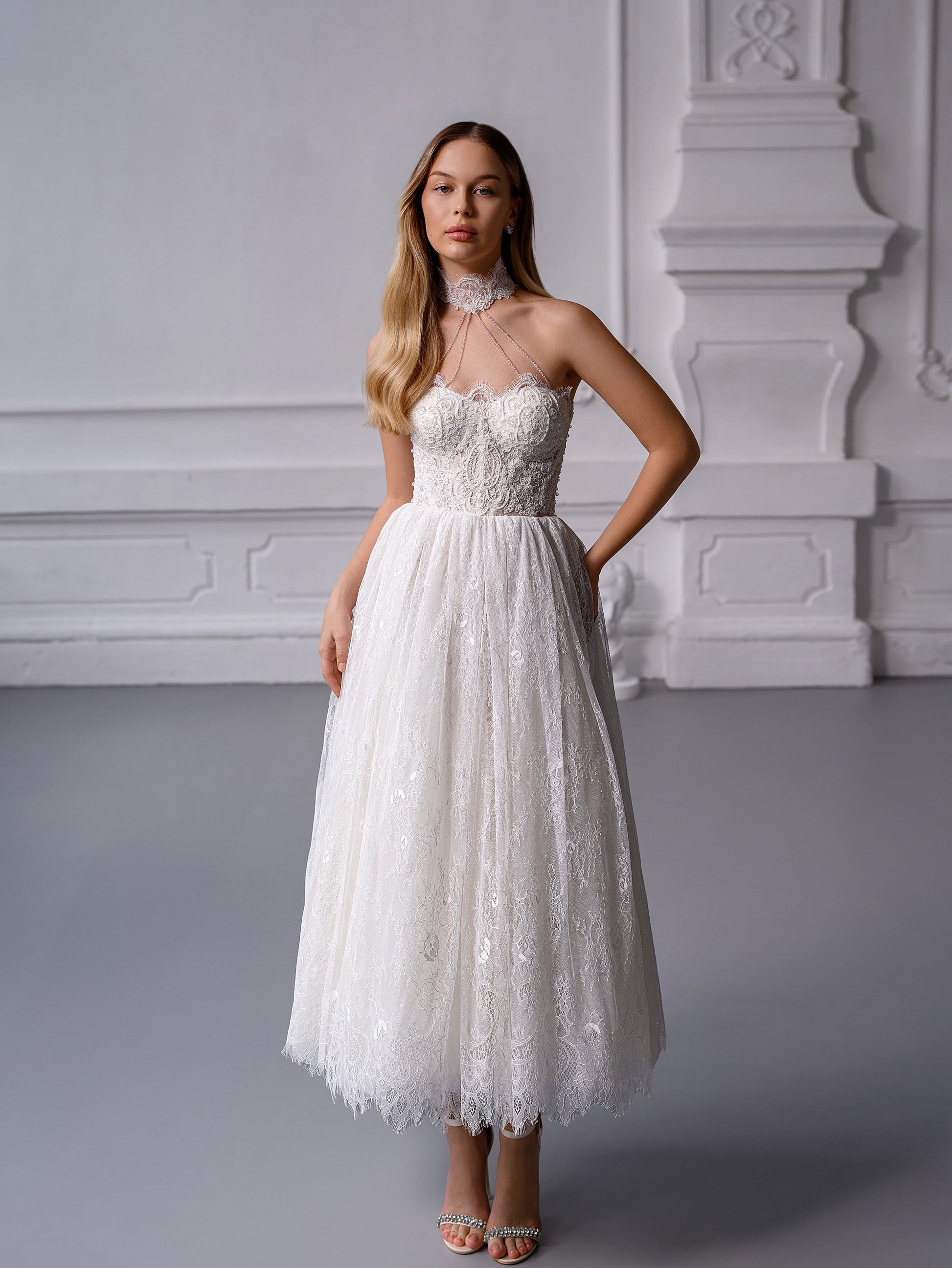 NOLA GREY - MIDI  DRESS -  MARTINA WHITE
