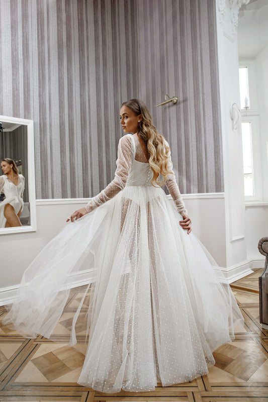 NOLA GREY-BRIAL ROBE-EVA
