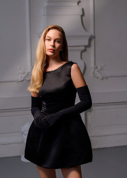 NOLA GREY - MINI DRESS - KATE BLACK