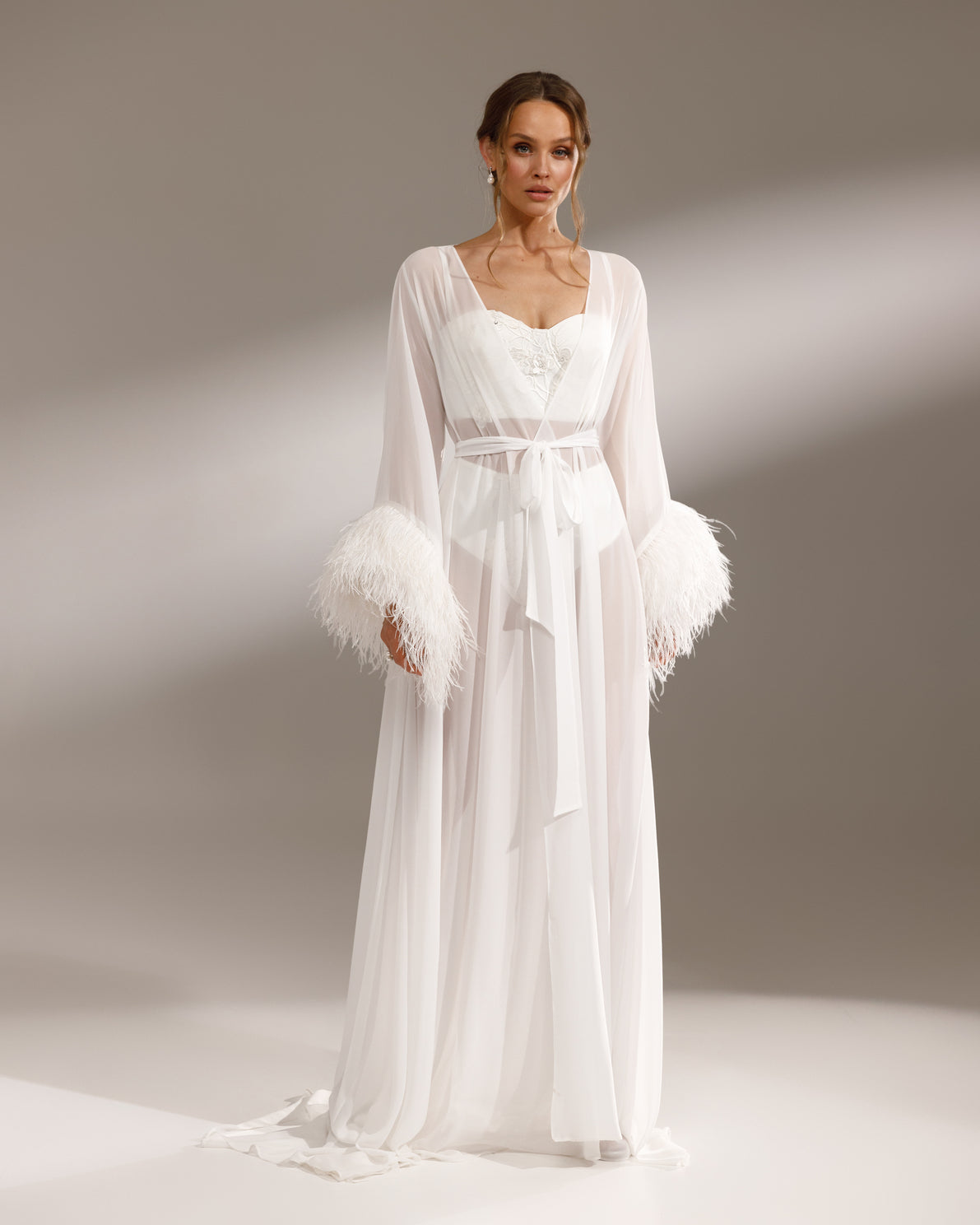 NOLA GREY-BRIDAL ROBE-WATER LILY