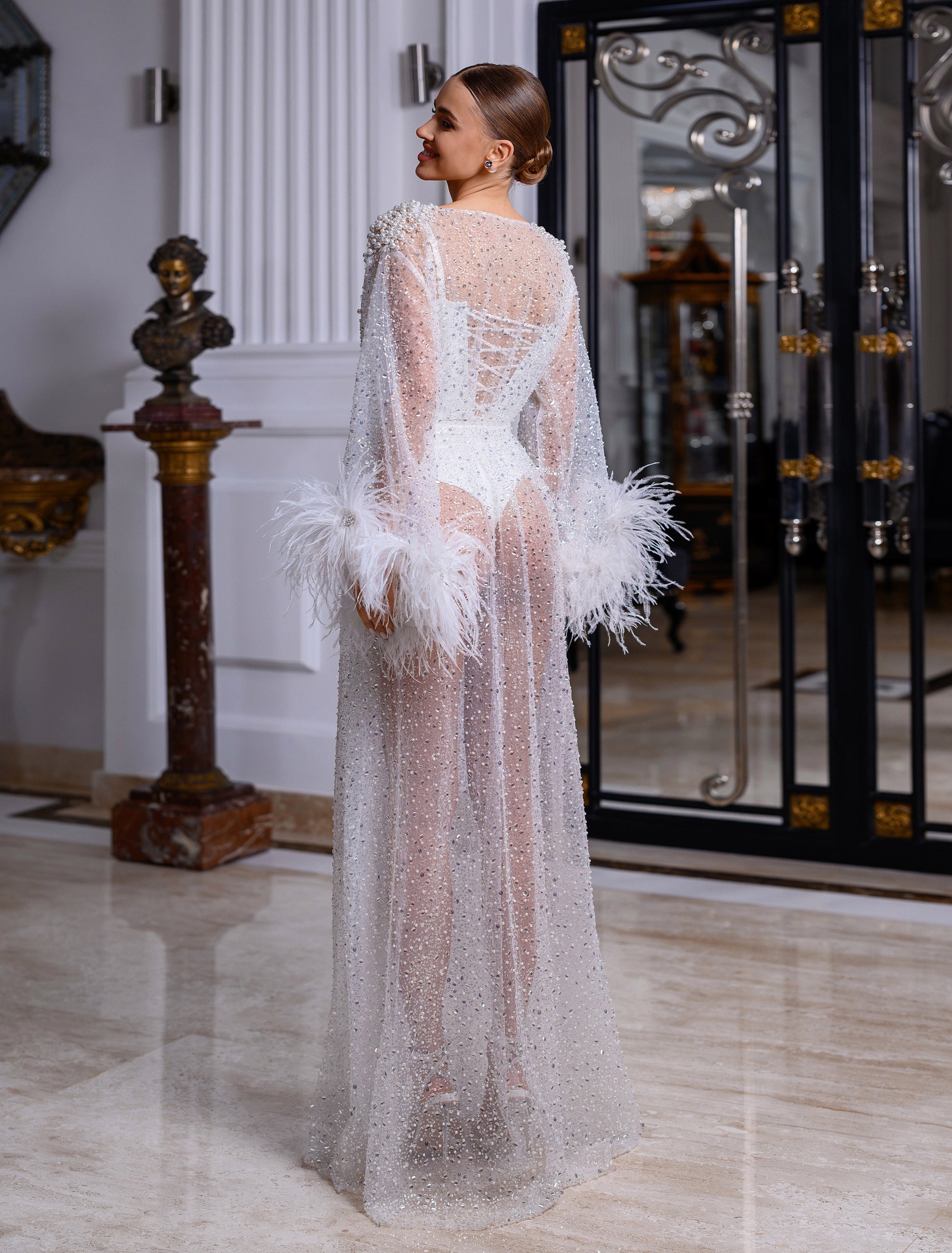 BRIDAL ROBE - TIFFANY - NOLA GREY BRIDAL ROBE - TIFFANY - NOLA GREY